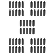 500 Stücke Gummi End Kappen 4 mm ID PVC Rund Rohr Bolzen Kappe Abdeckung Schraube Gewinde Schutz Schwarz