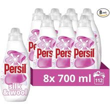 Persil Liquid Laundry Detergent Silk Wool 14 Washes 700ml x 8