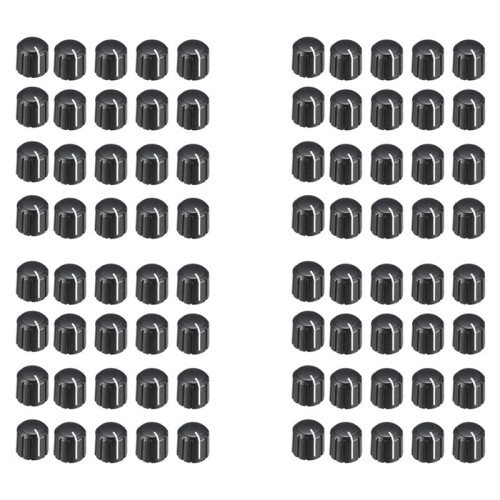 80St 15X13.5Mm Plastpotentiometer Vridknapp för 6Mm Diameter D Typ Skaft Gitarr Volymknopp.