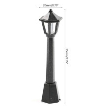 8 Unidades de Postes de Rua Modelo de Trem Ferroviária Postes de Luz Postes de Luz em Miniatura Do Caminho da Vila Poste de Lanterna para Casa de