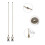 8 Pieces Artificial Crystal Ceiling Fan Pull Chains Pull Chain Extension with Connector for Light Ceiling Fan Desk Lamp 2