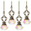 8 Pieces Artificial Crystal Ceiling Fan Pull Chains Pull Chain Extension with Connector for Light Ceiling Fan Desk Lamp 3
