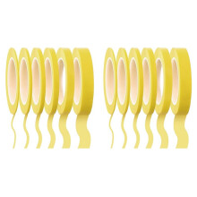 12 Rollen Fine Tape 1/16,7/10,1/8,1/4,1/2,3/4 Zoll x 55 Meter, Fineline Klebeband, Maler Automobil Klebeband