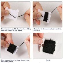 304Pcs Stitch Accessories Including Embroidery Thread Bobbins Stitch Organizer Box and Floss Number Sticker