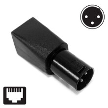 DMX zu RJ45 Anschluss RJ45 Ethernet zu 3 Pin XLR DMX Buchsen- und Stecker Adapter Sets (3 Pin, 2 Paar)