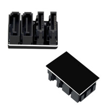2Pcs Double 7Pin Female to Double 7Pin Male 180 Degree Angled Adapter Mainboard Adapter for Desktops SSD HDD