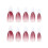 Fake Nails Red Natural Unbreakable Long Pointed Head 3