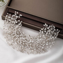 Rhinestone Bridal Headpiece - Handmade Wedding Jewelry