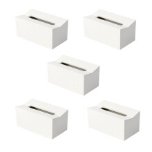 4X Ensemblechen Couverture de Boîte Une Mouchoirs Porte-Serviettes pour Essuie-Tout Blanc