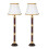 2X 1/12 Dollhouse Miniature LED Light Floor Lamp Battery Powered  Wireless Operated 1
