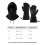 (Black Black, M) Ski Gloves e Gorro Térmico Impermeável para Neve 4