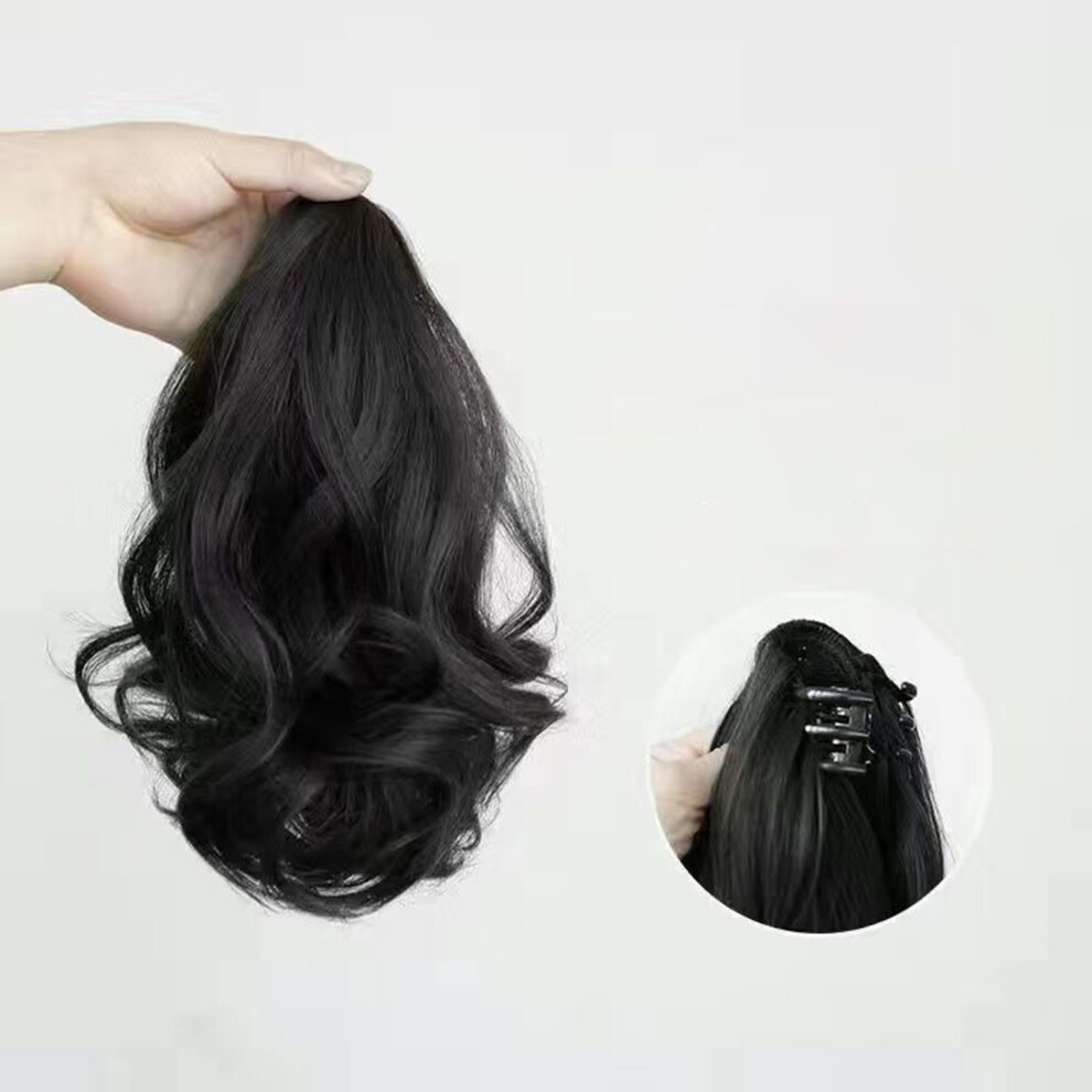 Dachuang Beauty (Natural Black) Realistic Ponytail Wig Clip - Short Wavy Hair