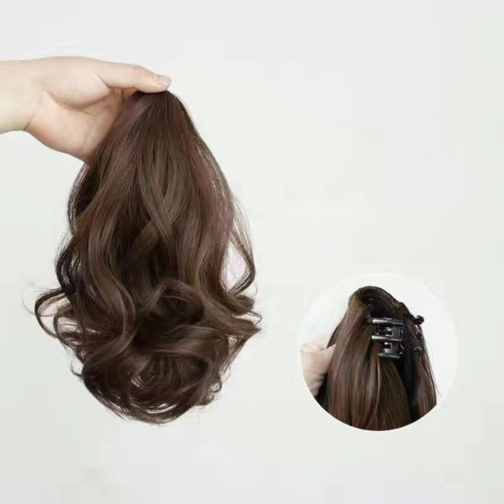 Dachuang Beauty (Light Brown) Realistic Ponytail Wig Clip - Short Wavy Hair