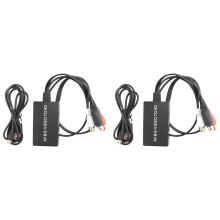 2X SVideo Zu Konverter S-Video und 3RCA CVBS Composite Zu Audio Video Konverter Unterstützen 1080P 720P