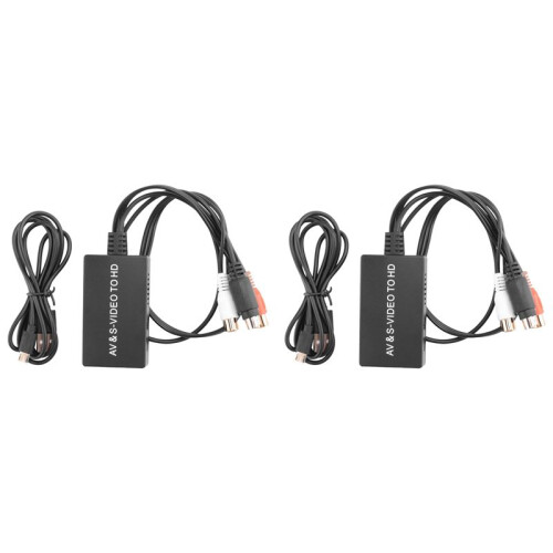 2X Convertitore da SVideo A  Convertitore S-Video E 3RCA CVBS da Composito A Audio Video Supporto 1080P 720P