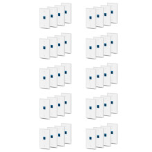 40X Cat6 Ethernet Wall Plate Outlet 1 Port RJ45 Network Female to Female Wall Coupler Jack Plate White &