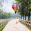 4PCS Balloon Wind Spinner Striped Windsock Balloon Yard Decor Spiral Balloon Windmill 6