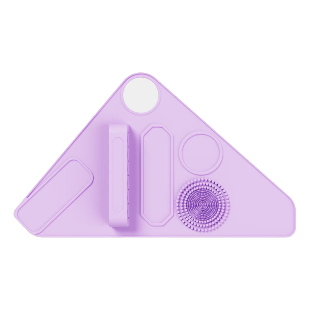 Roc-Electron (Purple) Silicone Makeup Brush Holder Wristband With Cleaning Pad