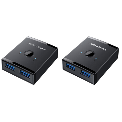 2X Chave USB KVM HUB USB 3.0  Seletor Chave KVM para PC Teclado Mouse Impressora