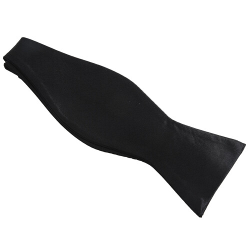 2X Tuxedo Tie Satin Bow Tie for Men - Black 2