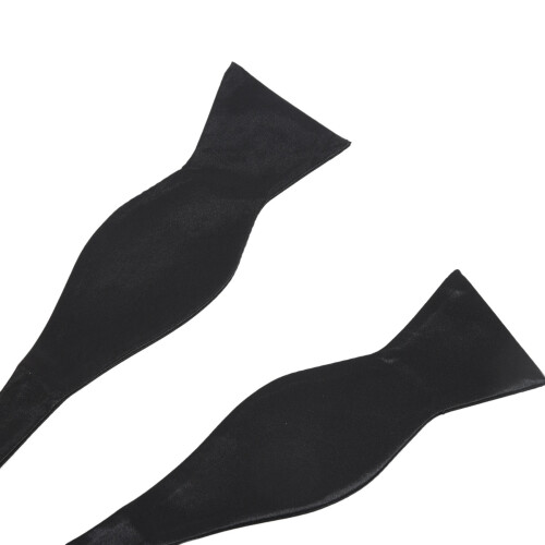 2X Tuxedo Tie Satin Bow Tie for Men - Black