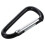 20 Pcs Noir D Forme Alliage D'Aluminium Clip A Fixer Porte-Cles Crochet Moraillon 3