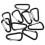 20 Pcs Noir D Forme Alliage D'Aluminium Clip A Fixer Porte-Cles Crochet Moraillon 6
