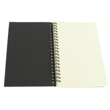 2X Retro Spule Skizze Skizzenbücher Leere Notebook Kreative Notebook Schule Schreibwaren (Schwarz und Weiß)