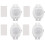 4X PIR Infrared Motion Sensor Detector DC5-24V Auto /Off Timer  LED Light Body PIR Motion Sensor Lamp(White) 1