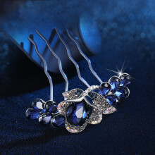 (Blue) Elegant Rhinestone Hairpin for Women