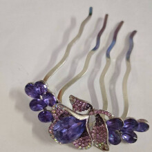 (Purple) Elegant Rhinestone Hairpin for Women