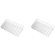 Support D'Affichage Cosmétique de Support de Stockage de Rouge à Lèvres Acrylique Transparent de Grille de 72