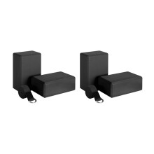 2X Yoga Block and Yoga Strap Set EVA Foam Soft Non-Slip Yoga Blocks Universal Pilates Stretching and Toning Black