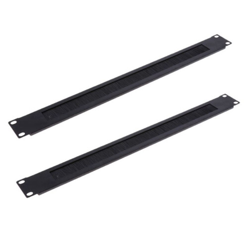 2Pcs 1U 19Inch RACK MOUNT Blanking Plate Rack Mounting Blank Network Brush Panel Server Cabinet Cable Management 1