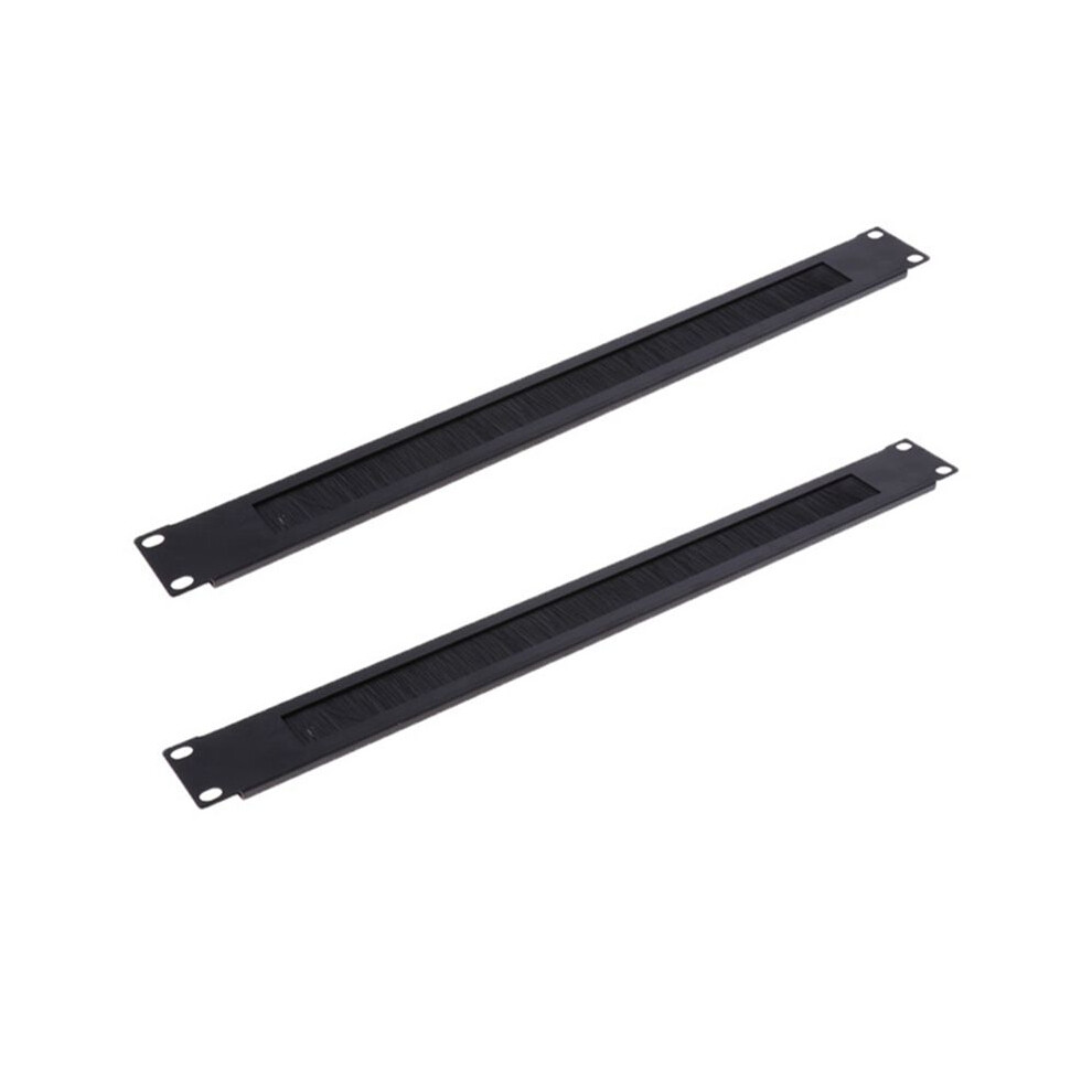2Pcs 1U 19Inch Rack Mount Blanking Plate Rack Mounting Blank Network Brush Panel Server Cabinet Cable Management 4713491073342