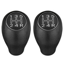 2X 5 Gang Manuell Auto Schaltgetriebe Gang Schalten Knauf Schalthebel Hebel Griff Stick für 504 505 309 205 CTI Silber ABS
