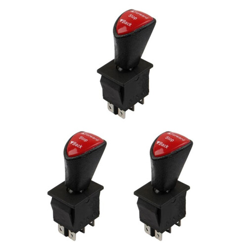3X Forward-Stop-Back DPDT 6Pin Latching Slide Rocker  KCD4-604-6P Car