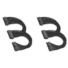 2X Câble Répartiteur de Carte Mère ATX à Double Alimentation 24 Broches, 24 Broches (20 + 4) pour Câble D'Extension de Carte Mère ATX