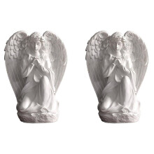 2X Angelo Custode Statua Mensola Soggiorno Arredamento Camera da Letto Figurine Cherubino Nel Preghiera Adorabili Angeli Statue Regali per Le Donne