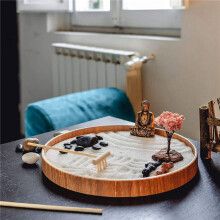 12X Japanese Zen Garden Rake Bamboo Tool Set, Wooden Sandbox Sand Therapy Toy Kit