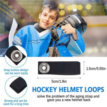 3X Hockey Helmet Chin Strap Detachable Helmet Loops Hockey Chin Strap Helmet Strap with Single Snap Hockey Helmet