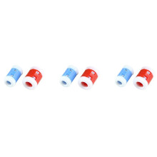 6 Grandi Contingenti A Righe in Plastica A Maglia di Lavoro A Maglia Rossa +6 Piccoli Aghi A Maglia A Righe in Plastica Azzurro A Righe (Large 2.2 x