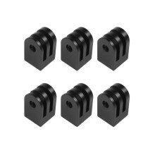 6X Cnc Aluminum Alloy Tripod Mount Outdoor Sports Camera Base Adapter for All 1/4 Inch Screw Monopod Accessory