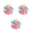 90Pcs Random Color Plastic+Metal Flower  Wire Loop DIY Needle Threader Stitch Insertion Hand Machine Sewing Tool 1