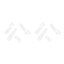 400PCS Plastic Curtain Hanging Hooks Stereo Window White Plastic Adjustable Height Curtain Accessories9cm