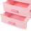 2X Plastic Drawer Designed 3 Compartment Jewelry Storage Box 8