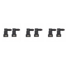 6pcs 9.89 ID8 Curved Fuel Quick Connector, Urea Tube Fastener Pipe Fittings Gas Filter Fitting 90