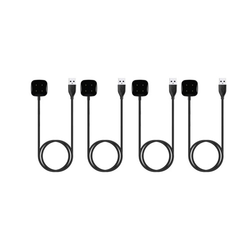 4Pack 3.3 FT Charger Cable USB Charging Dock for  Sense/Versa 3 Smartwatch