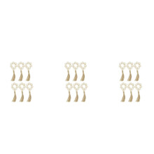 Set of 18 Beaded Wood Napkin Rings with Table Setting Wedding Party Décor Accessories Napkin Holder Natural Style