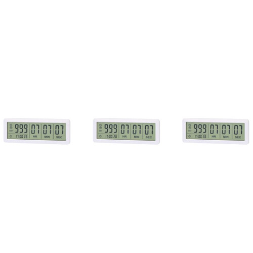 3X  Digital Countdown Days Timer Clock - 999 Tage Countdown Clock Timer für Graduation Lab Kitchen (Weiß)